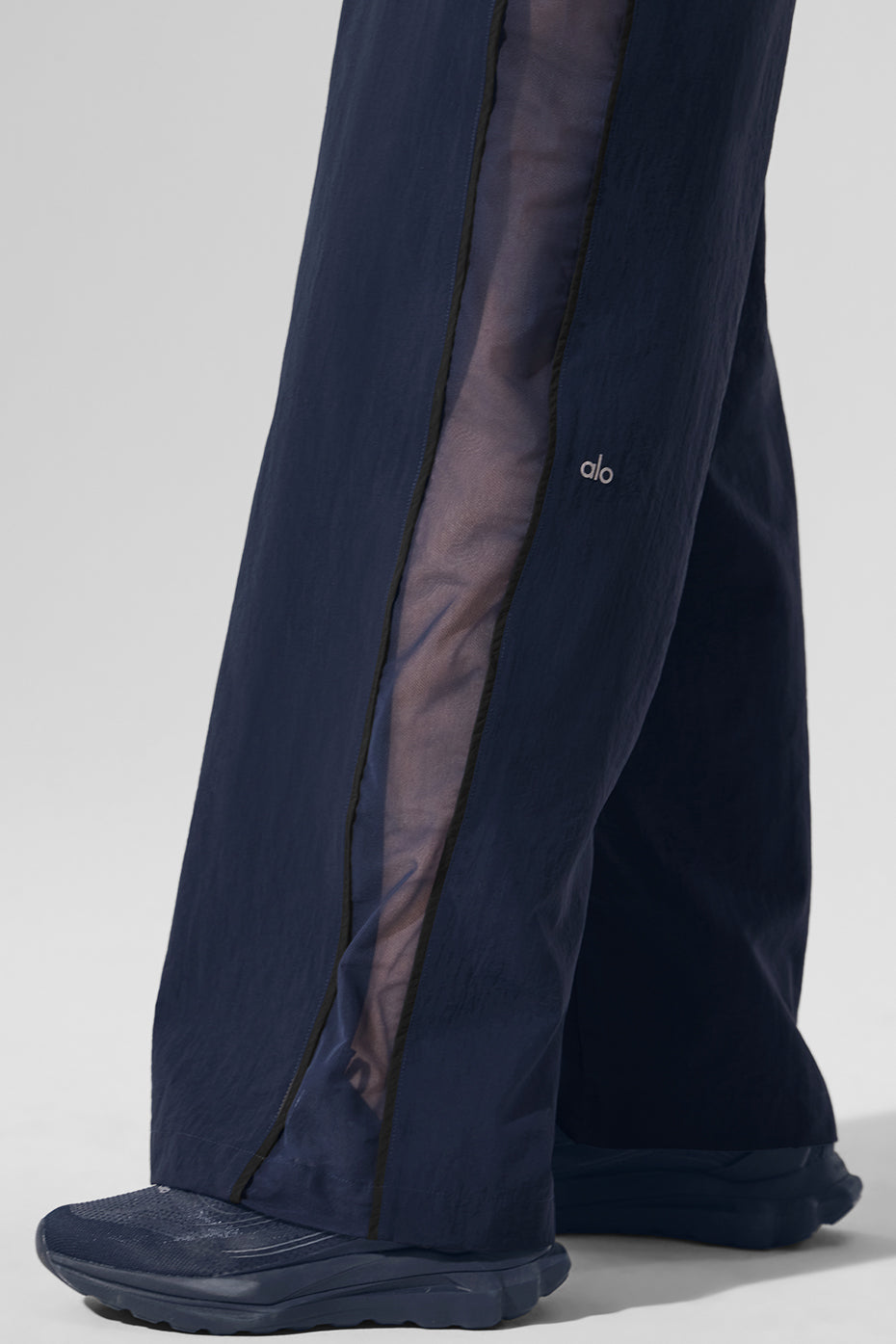 Alternative view of High Waist Origin Wide Leg Track Pant   Navy/Black