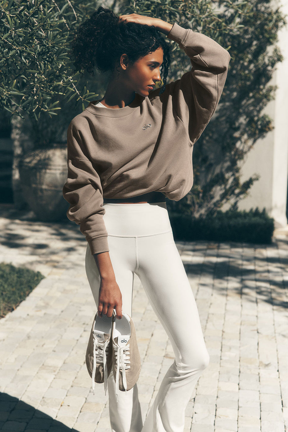 Airbrush High Waist 7/8 Bootcut Legging   Ivory