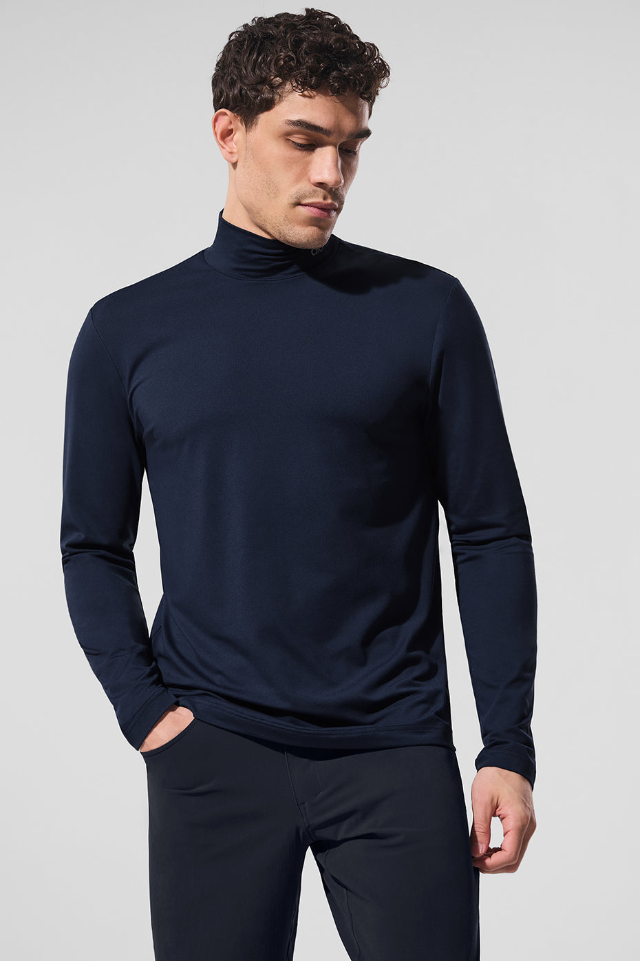 Conquer Reform Mock Neck Long Sleeve   Navy