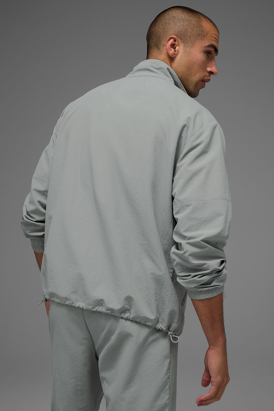 Alternative view of Light Weight Takeaway Track Pullover   Lunar Grey