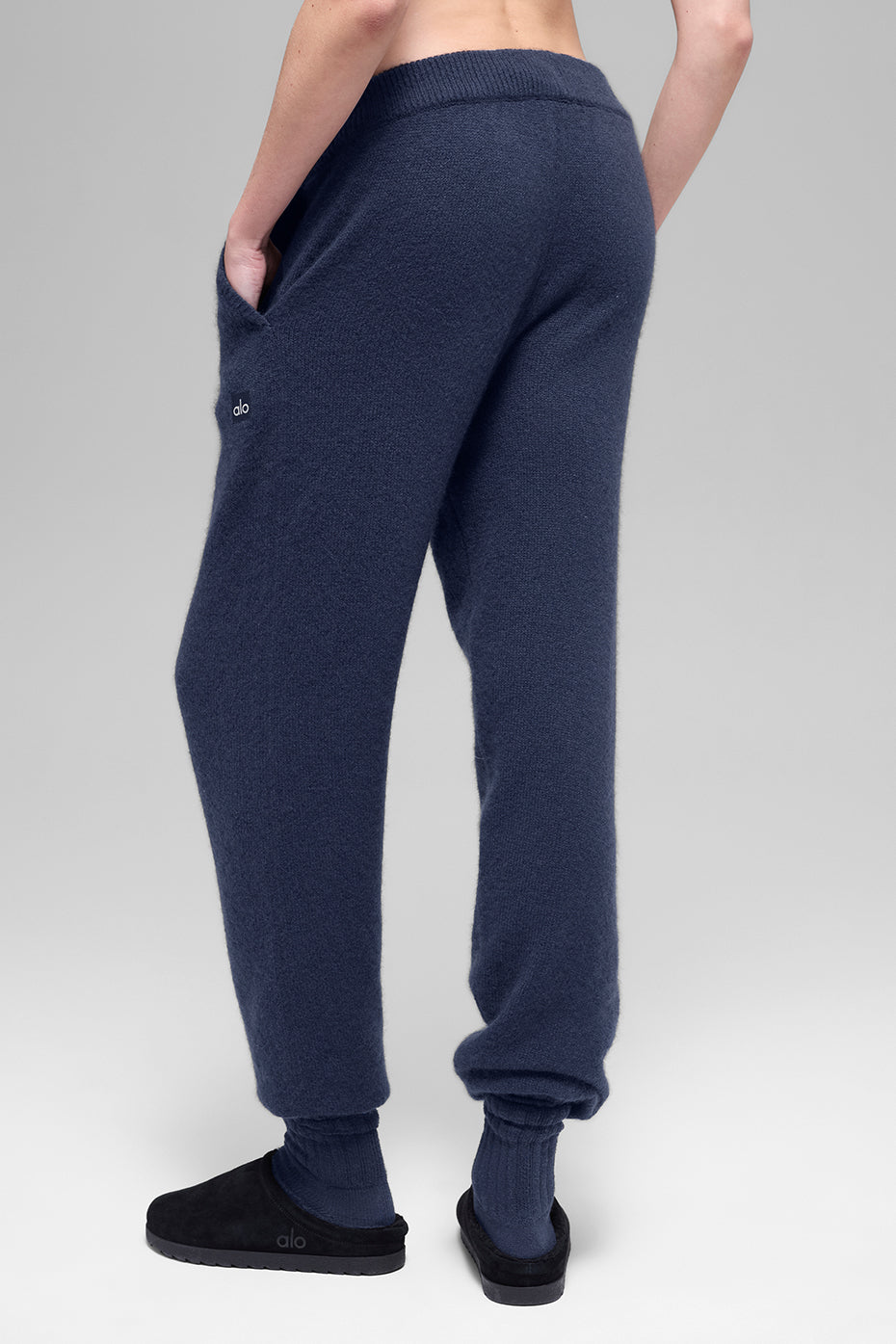 Alternative view of Wool Cashmere High Waist New Class Jogger   Navy