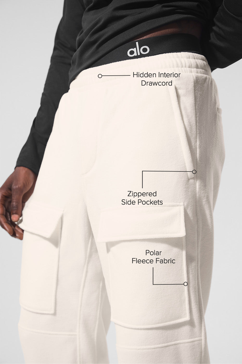 Alternative view of Polar Fleece Ridge Cargo Pants   Ivory