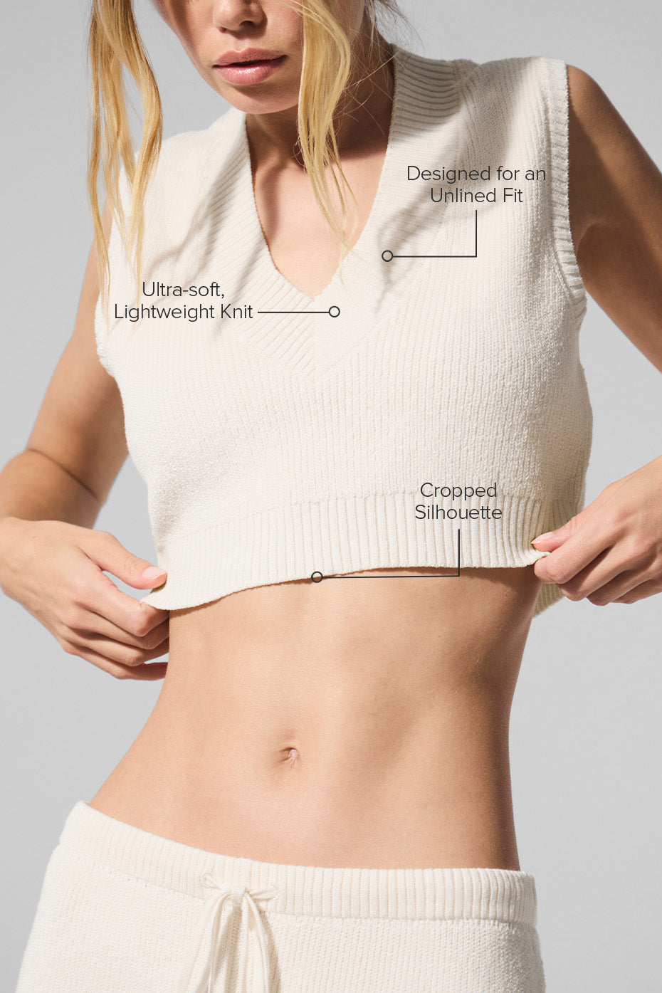 Alternative view of Supernatural Sweater Tank   Ivory