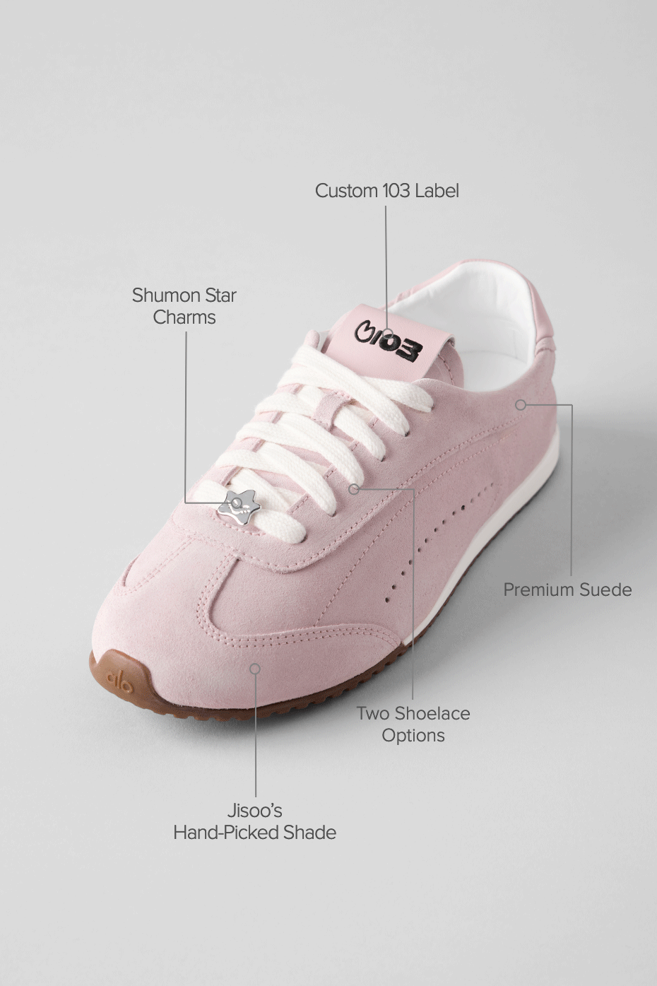 Alternative view of ALO Sunset Sneaker + Jisoo   Bloom Pink