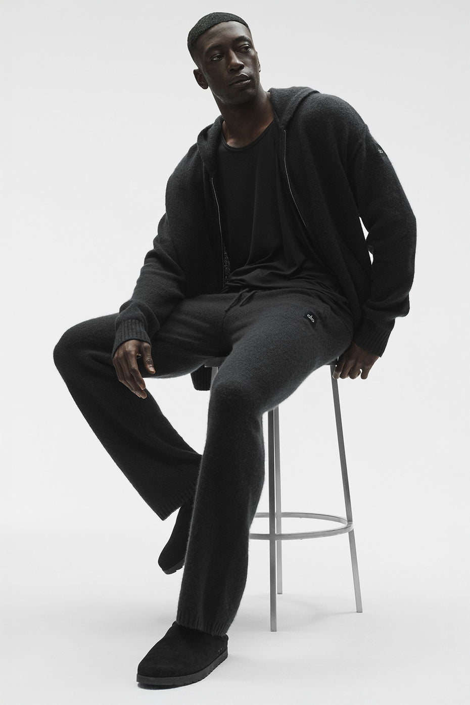 Wool Cashmere New Class Sweatpant   Black