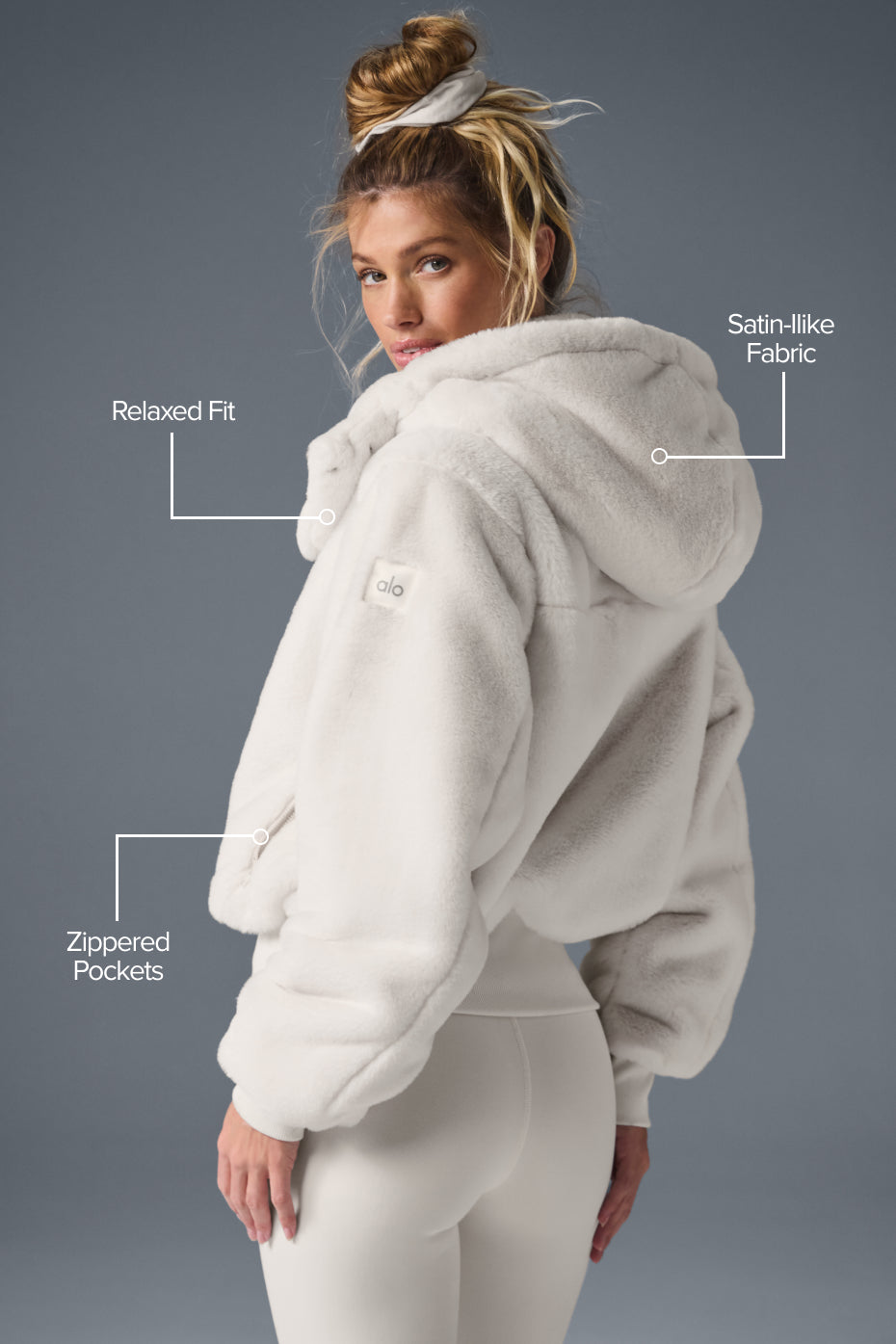 Alternative view of Faux Fur Foxy Jacket   Ivory
