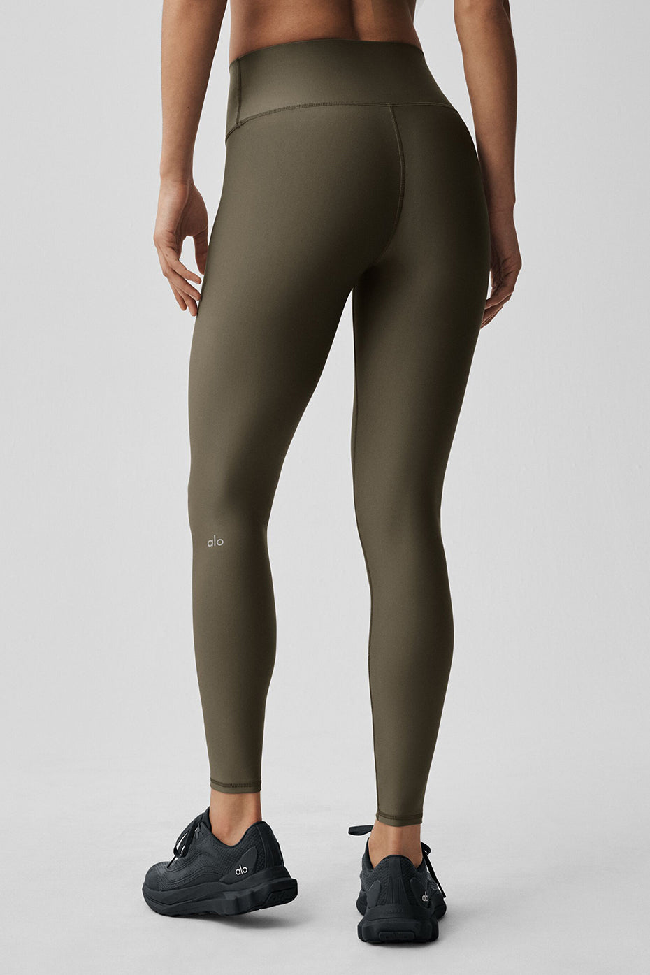 Alternative view of High Waist Airlift Legging   Olive Tree