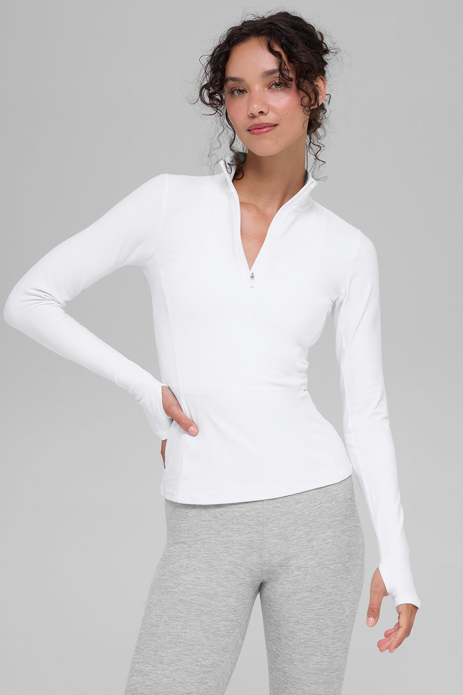 Alosoft 1/2 Zip Rapid Pullover   White